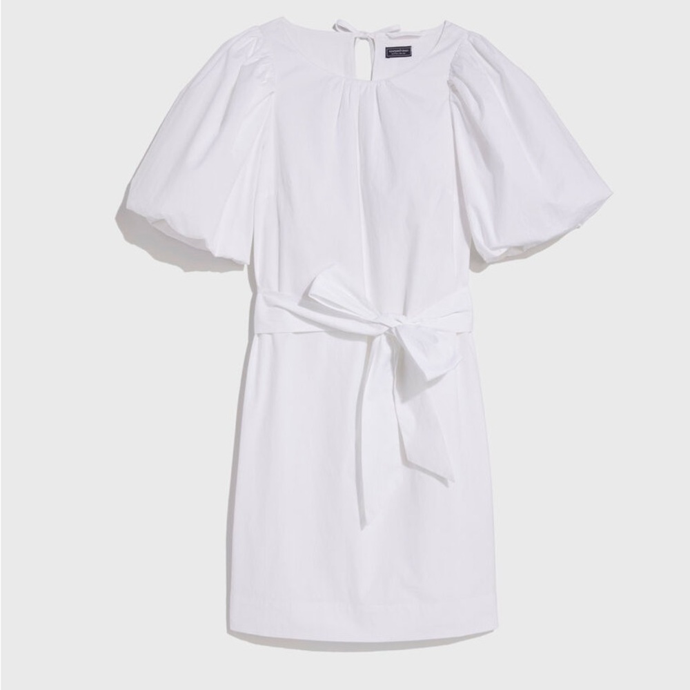 BNWT Vineyard Vines Poplin Puff-Sleeve Shift Dress
